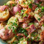 Warm South African Potato Salad with Bacon, Chives & Rocket